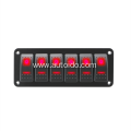 6 Gang ON-OFF Rocker Switch LED Switch Panel